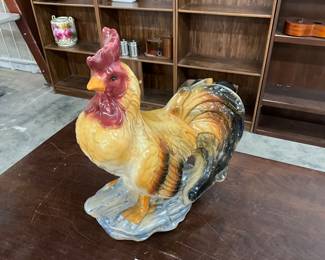 Rooster Figurine Vintage Ceramic, Farm Collectible