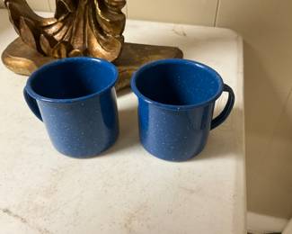 Basement - 2 blue metal cups