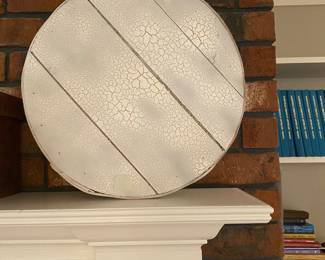 Large round box, painted