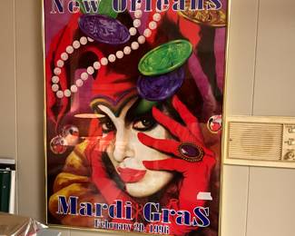Basement -  1996  New Orleans Mardi Gras framed poster