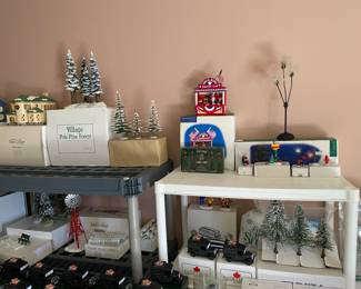 Snow village items