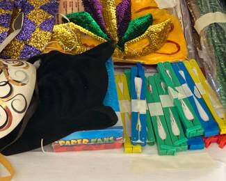 Masks & fans for Mardi Gras