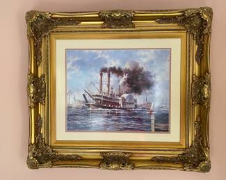 Ornate framed ship