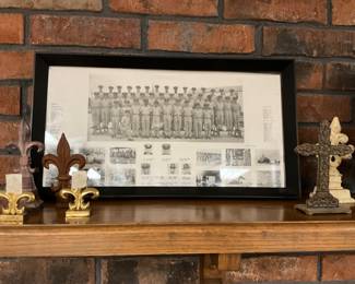 Basement - crosses, fleur-de-lis (2) & picture