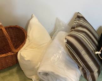 Pillows & basket