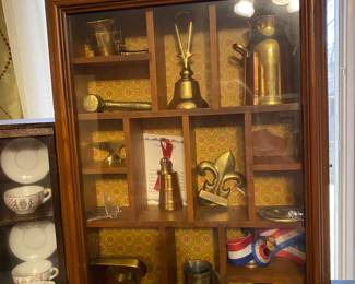 Collectibles in shadow box