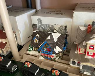 Snow Village items + vans