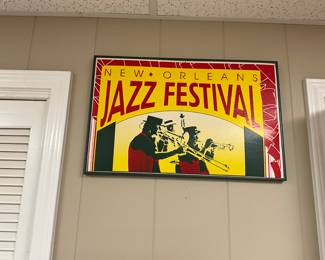 Basement - New Orleans Jazz Festival Poster - framed