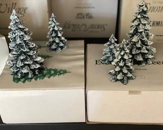 Snow Village trees