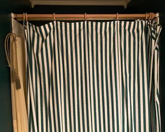 Striped shower curtain