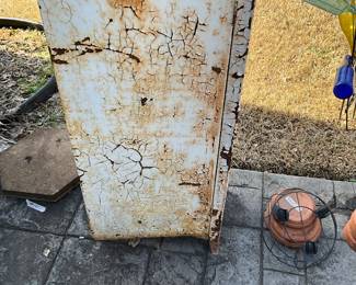 Front of metal cabinet