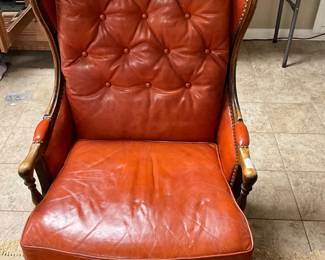 Basement - Orange chair - rug