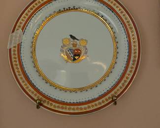 Plates on wall in living room