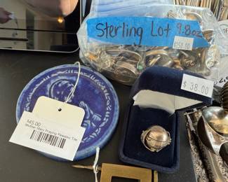 Sterling Lot, Mother Mary Praying Pewabic Tile