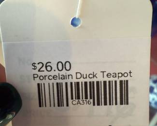 Porcelain Duck Teapot