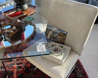 Milo Baughman for Thayer Chrome/Glass Dining Table, Milo Baughman for Thayer Coggin Chair Set