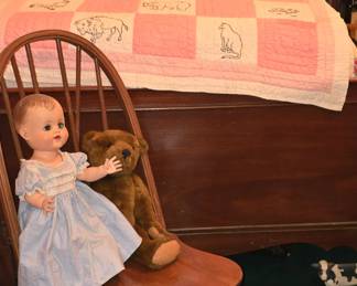 Antique Twin Bed - Sewing Rocker