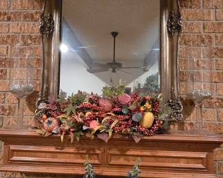 Another Beautiful Flower Arrangement  - Gold Gilded Mirror - 