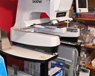 Side View of Embroidery Machine 
