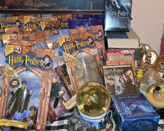 Nice Collection of Harry Potter Figurines and Books