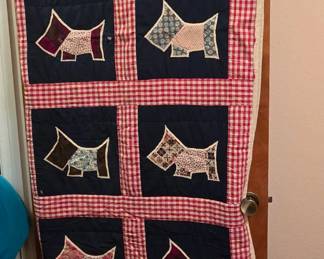 Homemade Scotty Quilt 