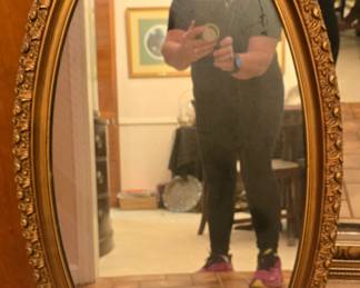 Oval Midcentury Mirror