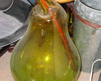 Large Pear blown glass