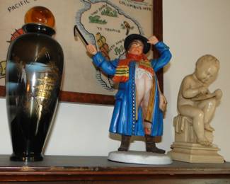 Vase and figurines