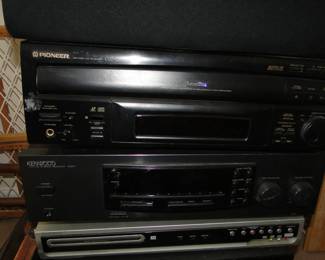 Vintage Electronics. This is what is there: Pioneer CLD-D702, Kenwood 103AR, Magnavox DVD Recorder, Kenwood KT 45, Teac Cassette AD-7, Kenwood KA75 amplifier, Sony ST-JX531, Sony GX67ES, Bose, Kenwood VR205, Sony TC WR690, Sony SCO4301, Sony STRDE945, Sony CDPCX300.