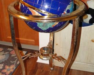 World Globe with compass underneath