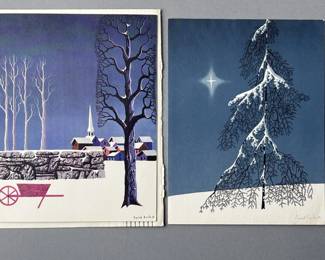 Lot 66 | Vintage Eyvind Earle Xmas Cards 402 & 579
