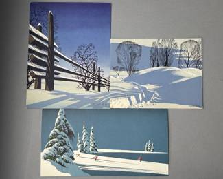 Lot 63 | Vintage Eyvind Earle Xmas Cards 279, 403 & 522