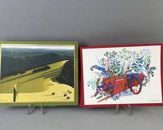 Lot 68 | 2 Vintage E. Earle Cards Red Wagon & Shepard
