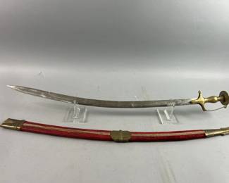Lot 162 | Antique Ornate Saber Sword Made India Brass Handle
