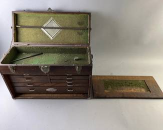 Lot 113 | Craftsman 7 Drawer Wood Mechanics Toolbox
