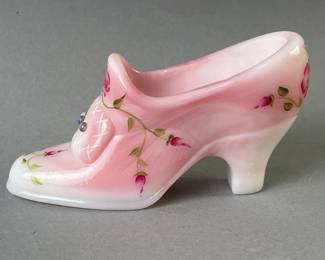 Lot 108 | Fenton Rosalene Victorian Shoe With Crystals
