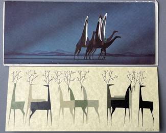 Lot 67 | Vintage Eyvind Earle Christmas Card 498 & 681
