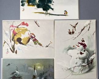 Lot 80 | 4 Unused Vintage Tyrus Wong California Artists
