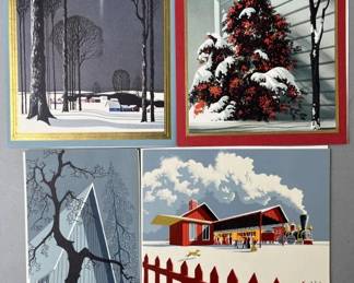 Lot 74 | Fronts of Eyvind Earle Xmas Cards Vintage?
