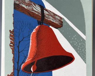 Lot 35 | Vintage Eyvind Earle Christmas Card Belfry 249
