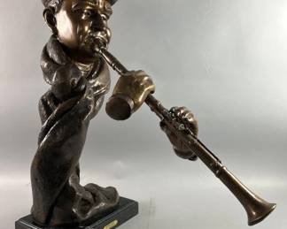 Lot 4c | Musicista By Arnadia, Bronze Bust Clarinet Player
