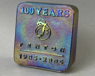 Lot 91 | 100th Year Black Carnival Glass Fenton Logo
