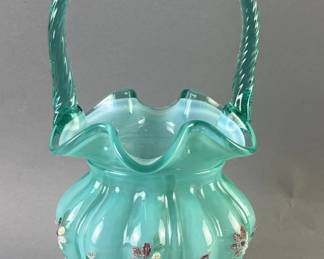 Lot 87 | Fenton Hand Painted Basket Signed by Bill Fenton

