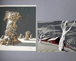 Lot 72 | Vintage Eyvind Earle Christmas Cards Used
