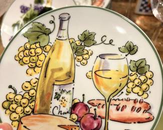 Porcelain Treasures Wine and Cheese Snack Plates