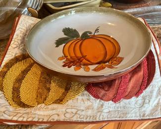 Hausenware Stoneware Oval "Pumpkin Harvest" Serving Platter 