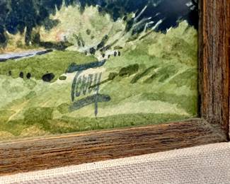 Framed Oil Painting of Mt. Rainier by Roy H. Terry