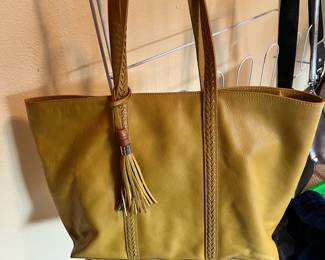Chico's Yellow Tassel Tote Bag