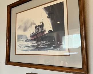 Framed & Matted Print "Seattle Foss Tug Boat" by William E. Ryan