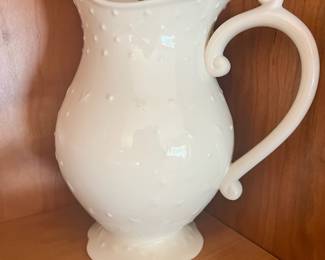 L. Godinger White Porcelain Creamer Pitcher